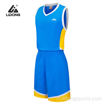 Retro basketbaltruien aangepaste mannen basketbal uniform sets